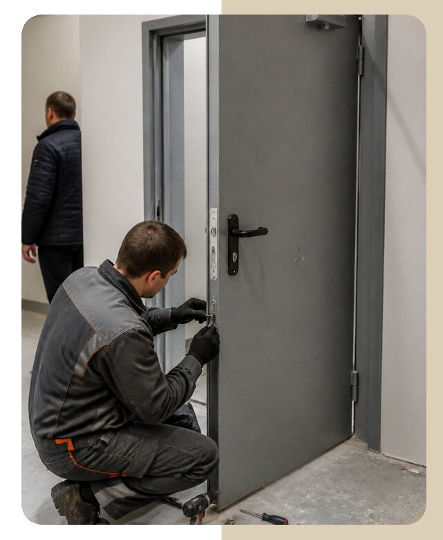 Ремонт противопожарной двери в Каспийске по цене 6618 р. | ДвериЛегко-Ксп